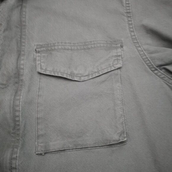 Old Navy Men's Size Large Olive Zipper & Snap Closure Jacket w/ Packable Hood - Picture 9 of 14